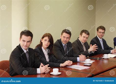 Conference, Group Of Five Business People Stock Photography - Image: 1621642