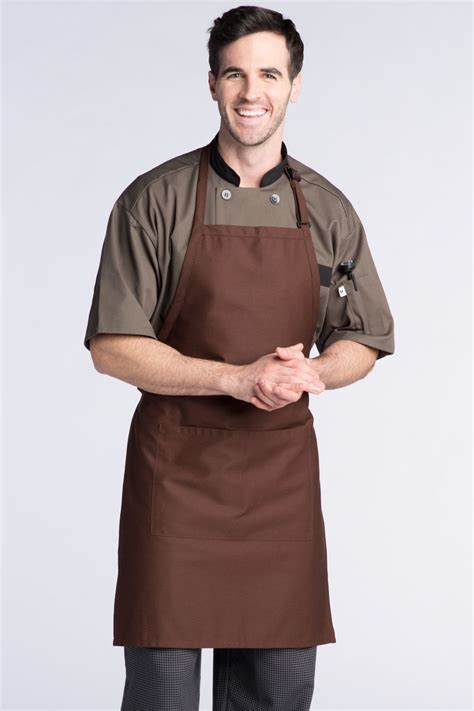 Brown Butcher Adjustable Apron (2 Pockets) – ApronWarehouse