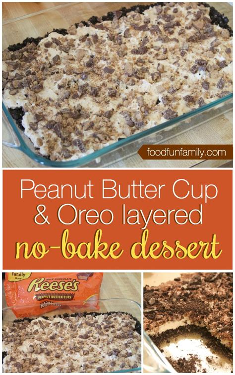 Peanut Butter Cup & Oreo No-Bake Layered Dessert | Oreo layer dessert ...