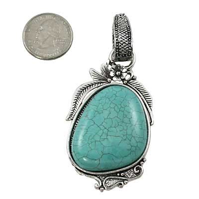 Native Crafts Wholesale - Now Open to the Public!: Large Turquoise Stone Pendant [LNY-GPD20-TQ ...