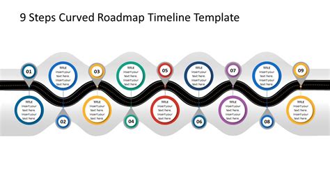 9 Steps Milestone PowerPoint Roadmap - SlideModel