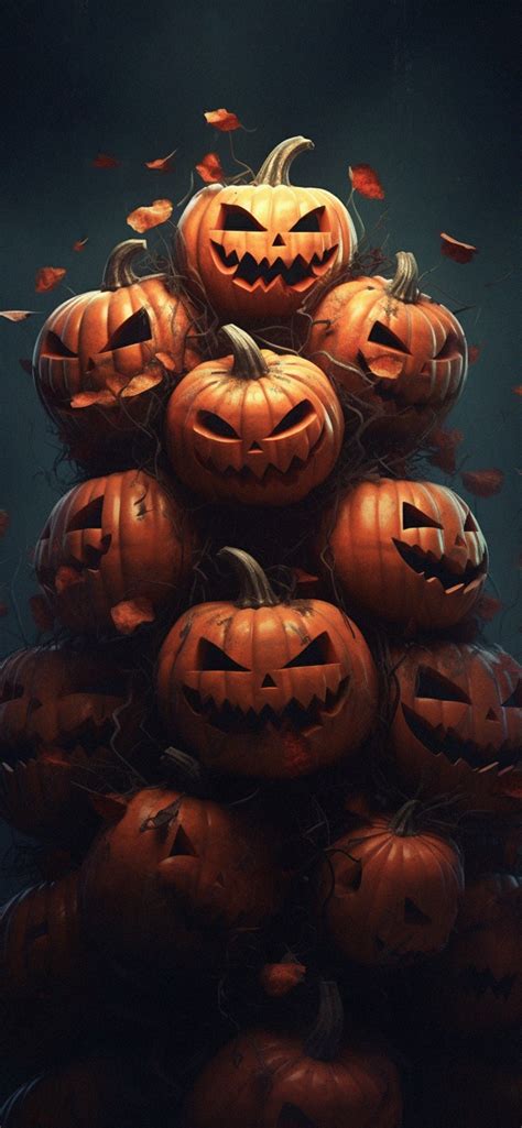 Dark Halloween Pumpkins Aesthetic Wallpapers - Fall Wallpapers