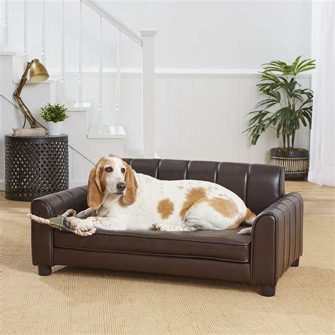 Enchanted Home Pet Ludlow Dog Sofa Bed, Brown, 42"L x 26.50"W x 18.38"H - Walmart.com