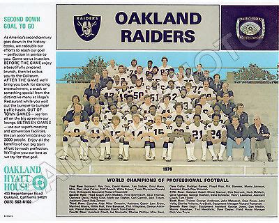 1976 OAKLAND RAIDERS SUPER BOWL CHAMPIONS 8X10 TEAM PHOTO STABLER ...