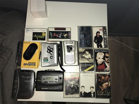 Here's a picture of my Walkman Collection and some of my favorite tapes ...