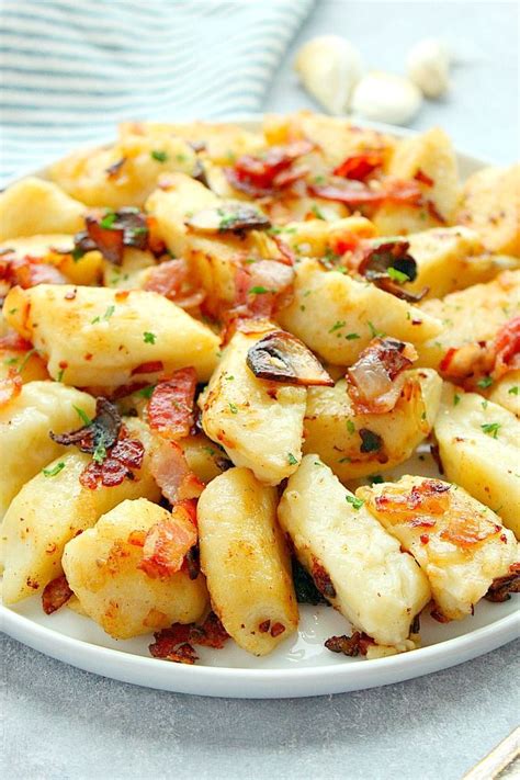 Polish Potato Dumplings (Kopytka) Recipe - Crunchy Creamy Sweet | Recipes, Potato dumplings ...