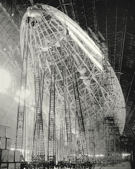 No Brash Festivity, Unknown, The USS Macon airship under construction,...