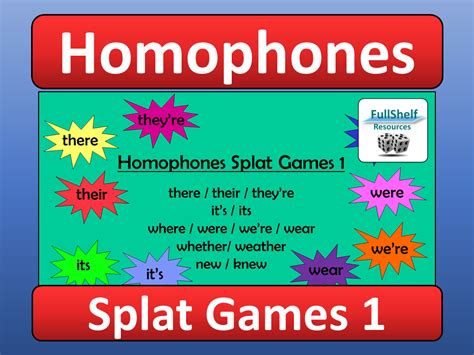 Homophones Spelling Games 1 | Teaching Resources