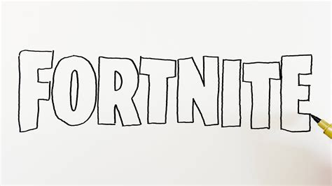 How to Draw the Fortnite Logo - YouTube