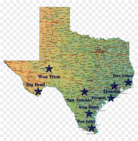 Large Map Of Texas State Parks