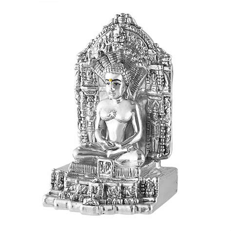 Pure Silver 990 Temple Parshwanath Jain God Idol ~ CaratCafe – CaratCafeInd