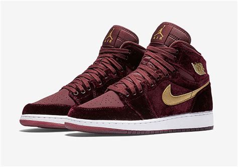 Air Jordan 1 Velvet Night Maroon Gold | SneakerFiles