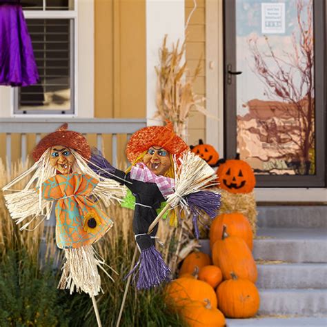 3 Pack Halloween Scarecrows Decor,Fall Harvest Standing Scarecrow for ...