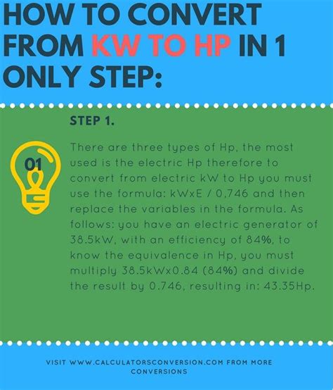 kW to HP - Convert, calculator, example, chart and formula