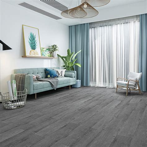 Mono Serra Vinyl Flooring - Dark Grey - 6-in x 48-in - 14 Pieces SPC-100 | RONA