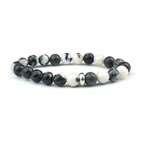 Black and White Zebra Jasper Bracelet - Remedywala