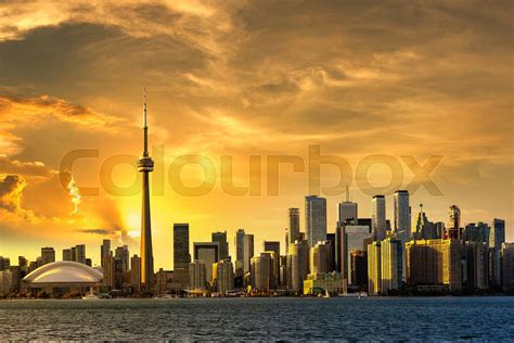 Toronto skyline at sunset, Canada | Stock image | Colourbox