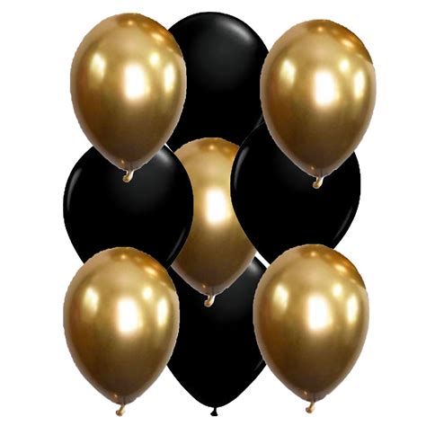 Black and Gold Balloons Birthday Party Balloons Wedding | Etsy