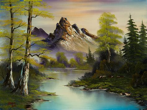 Mountain Evening Painting by Chris Steele