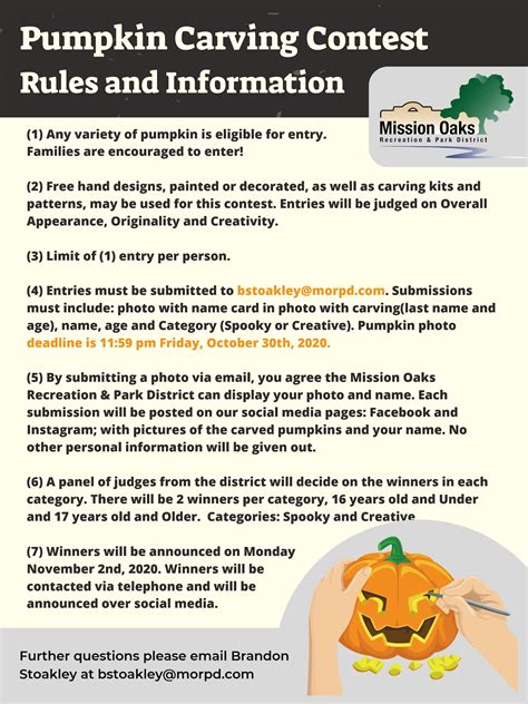 Pumpkin Carving Contest - Mission Oaks Recreation & Park District