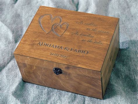 Custom Wedding Memory Box, Personalized Wedding Gift, Wedding Keepsake, Memento | Wedding memory ...