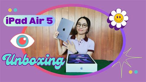 ipad air 5 (purple) unboxing & setup💜 - YouTube