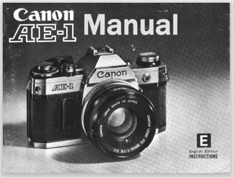 Canon AE-1 Manual: FREE PDF Download!