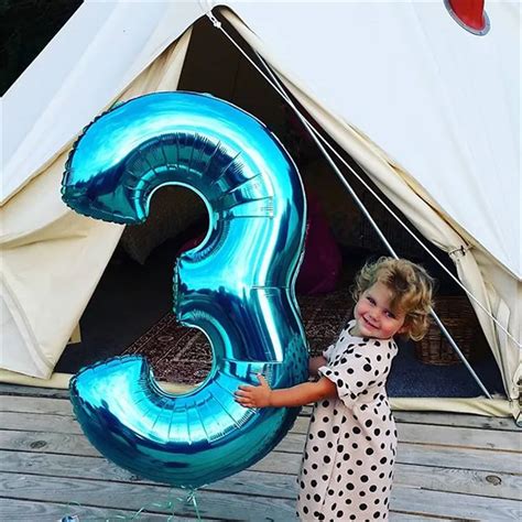 40 Inch Large Blue Number Balloons Happy Birthday Balloon Anniversaire Party Decoration Kids ...