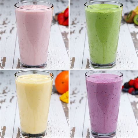 Breakfast Smoothie Meal Prep 4 Ways | Recipes