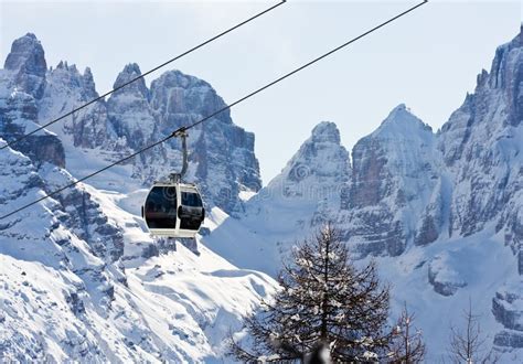 Ski Resort Madonna Di Campiglio Stock Photo - Image of mountain ...