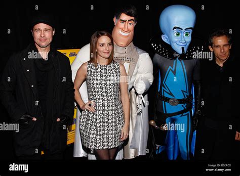 Brad Pitt, Tina Fey, MegaMan, MegaMind, Ben Stiller during the Megamind ...