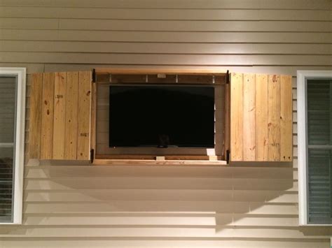 Downright Simple: Outdoor TV Cabinet for 50" TV. Box Frame is made from pressure treated 2x8 ...