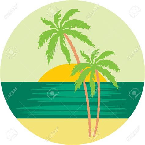 Palm Tree Beach Drawing at GetDrawings | Free download