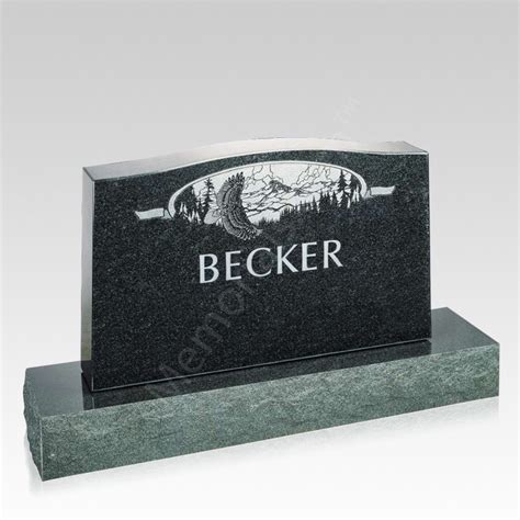 Eagles Flight Companion Granite Headstone