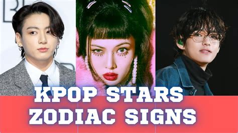 K-pop Stars Zodiac signs | K-pop idols sun and moon signs in Vedic ...