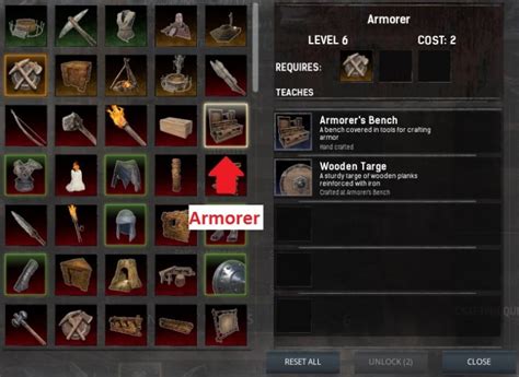 Conan Exiles armorer crafting recipe