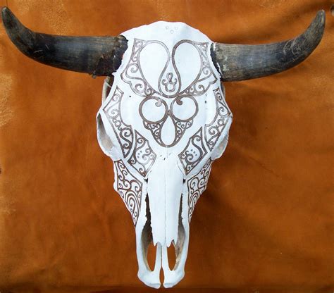 Artistic Cow Skull Painting - A Creative Masterpiece