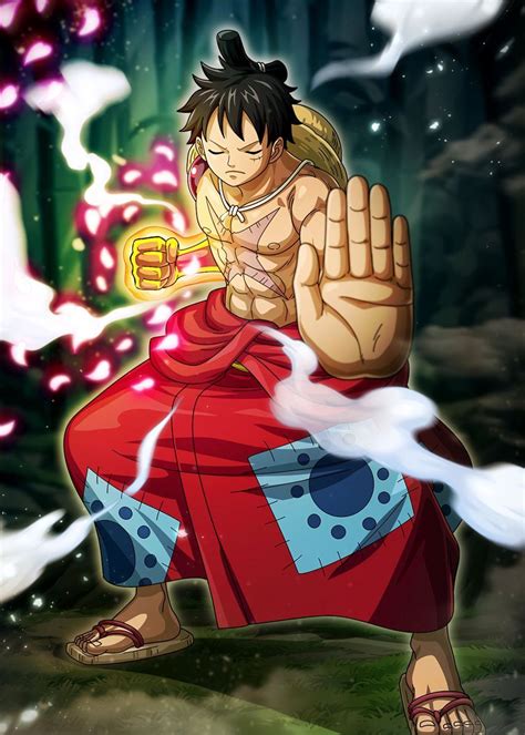 'Luffy Wano one piece' Poster by OnePieceTreasure | Displate in 2022 ...