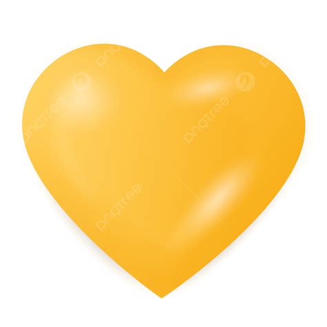 Yellow Heart Vector Hd Images, Yellow Heart, Yellow, Heart, Transparent PNG Image For Free Download