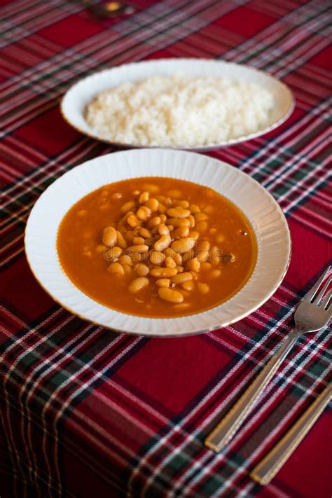 Kuru Fasulye Pilav, Baked White Beans, Traditional Turkish Food Stock Photo - Image of ...