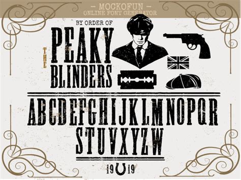 💥 Peaky Blinders Font Generator - MockoFUN