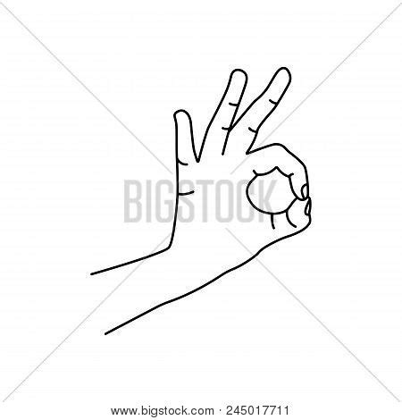 Okay Hand Sign. Vector & Photo (Free Trial) | Bigstock