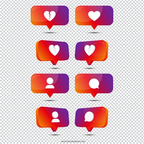 Download Premium 3D Instagram Icons Vector Art | CorelDraw Design ...