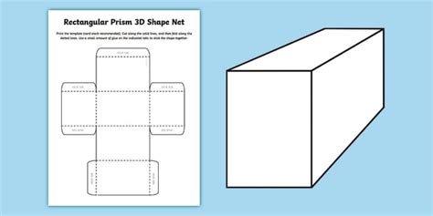 Rectangular Prism 3D Shape Net (creat de profesori)