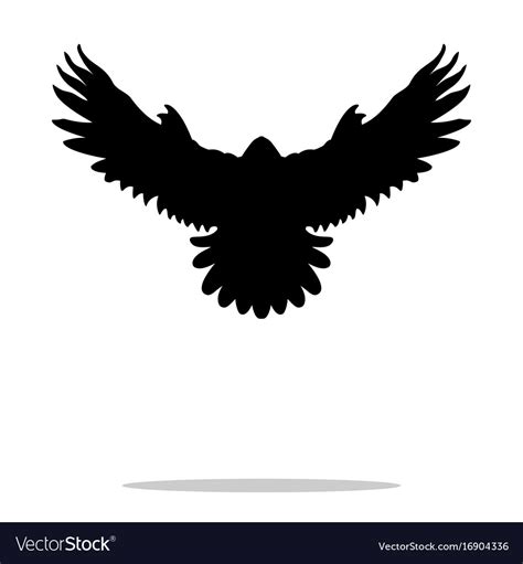 Falcon bird black silhouette animal Royalty Free Vector