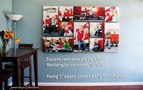 Measurements for Popular Wall Collages of Canvas Prints | Canvas wall ...
