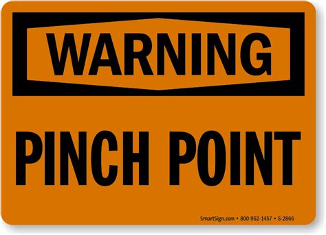 Warning Pinch Point Sign