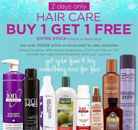 Sally Beauty Supply: Buy 1 Get 1 FREE Hair Care! – Utah Sweet Savings