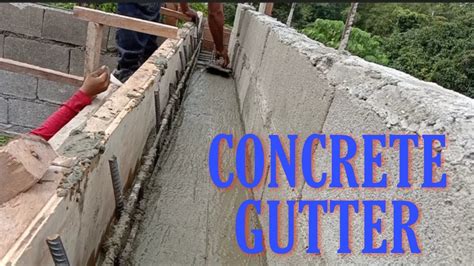 CONCRETE GUTTER CONSTRUCTION/ YEN MAURINE'S CHANNEL - YouTube