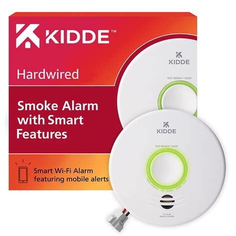 Kidde Smart Smoke Detector, WiFi, Alexa Compatible Device, Hardwired w/Battery Backup, Voice ...